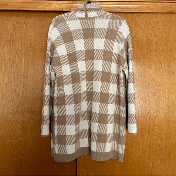 Madewell Minetta Sweater Longline Coat in Buffalo Check Wool Blend Size Small - Picture 7 of 10